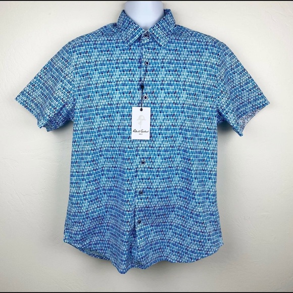 Robert Graham Mens Size S Geometric Pine Bluff